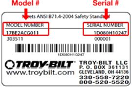 Troy-bilt model number lookup. Things To Know About Troy-bilt model number lookup. 